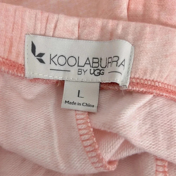Kookaburra By UGG Brushed-Back French Terry Jogger Pant Coral Ombre Size Large - Picture 5 of 7